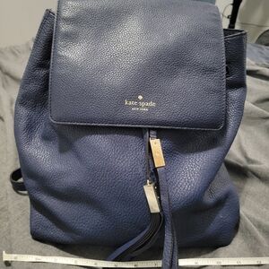 Kate Spade Blue Leather Backpack